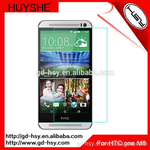 HUYSHE Whole Transparent 0.33mm 2.5d Premium Tempered Glass Screen Protector For HTC ONE m8
